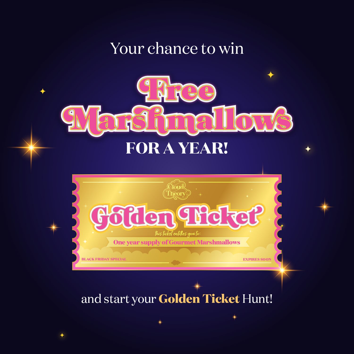 🎉 The Golden Ticket Giveaway: A Year of Sweetness Awaits! 🎉