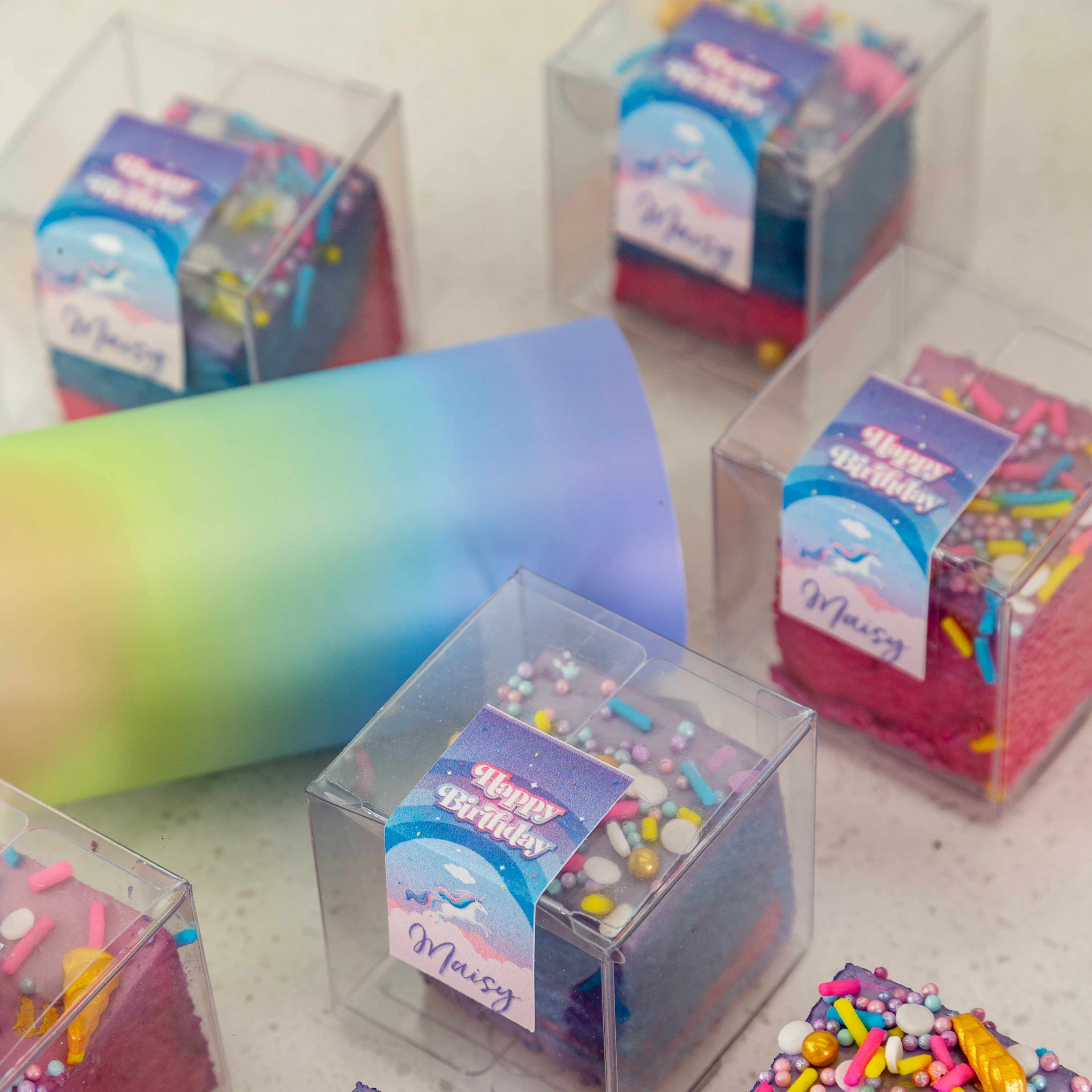 Rainbow Unicorn Party Favour Cubes 🦄✨🌈