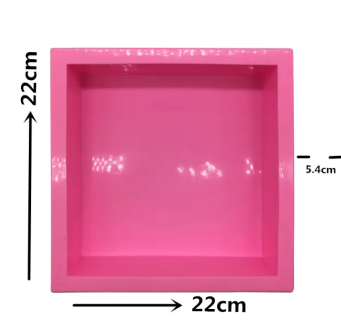 Pink Square Silicone Tray/Mould - 22 cm