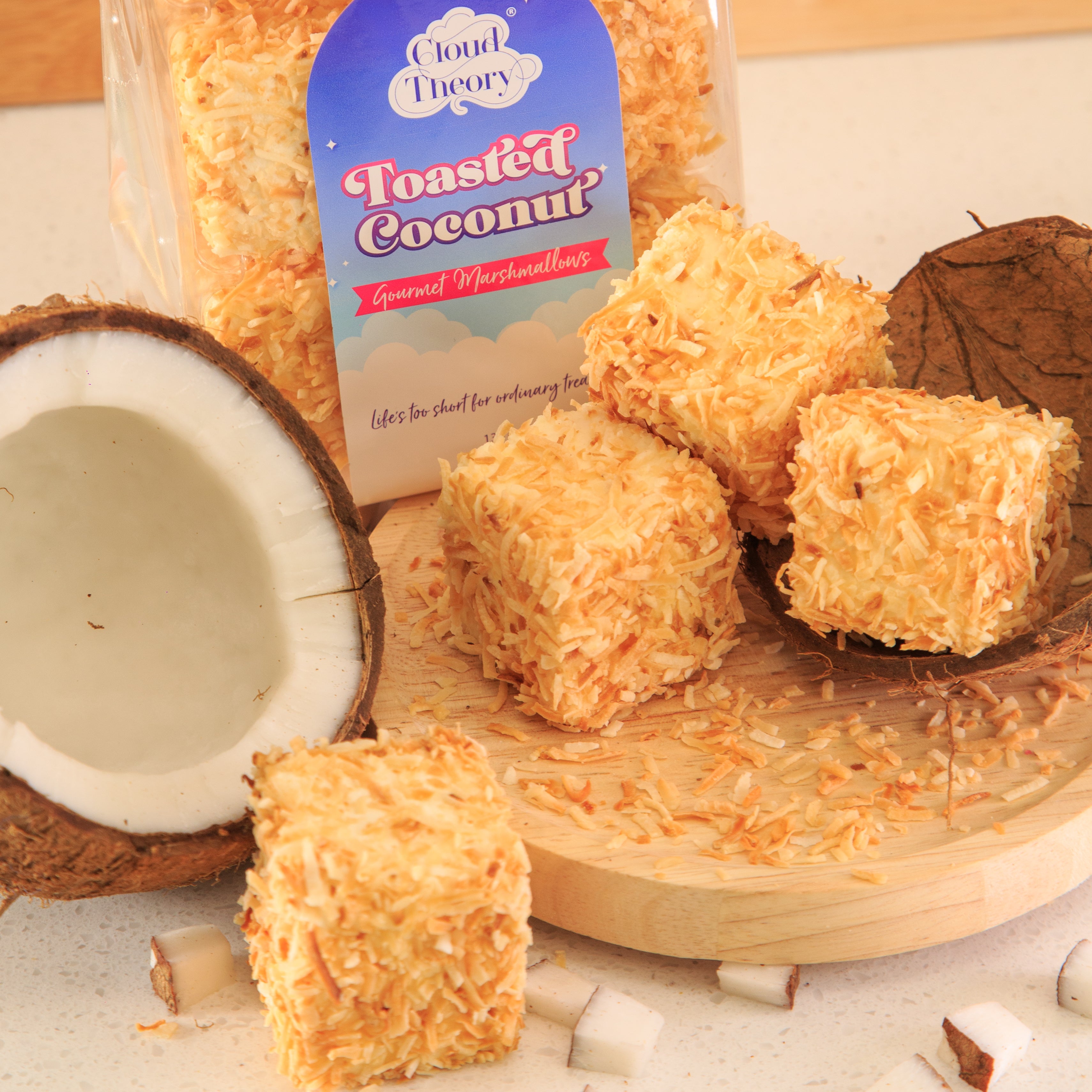 Toasted Coconut Marshmallow 6 Pcs Tray