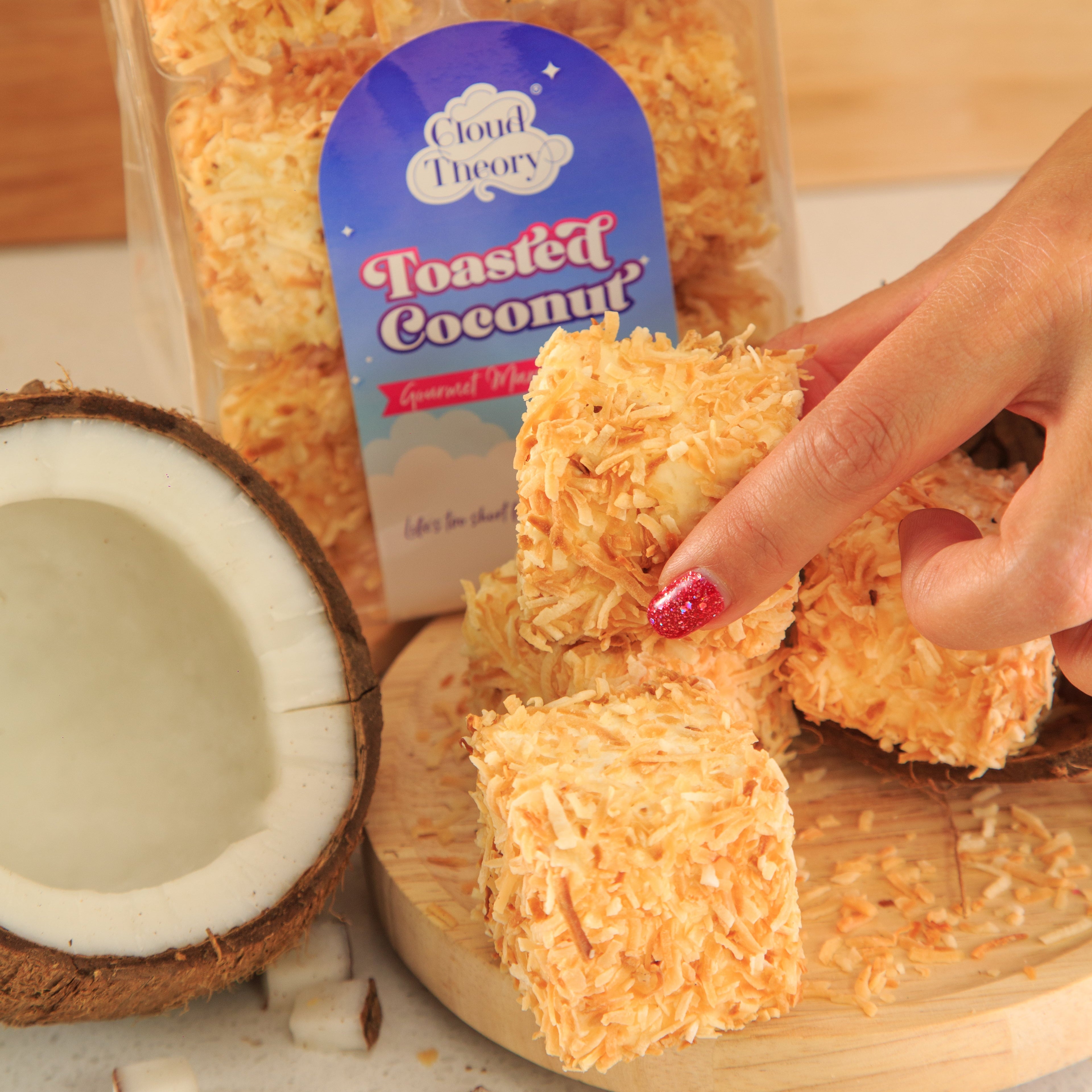 Toasted Coconut Marshmallow 6 Pcs Tray